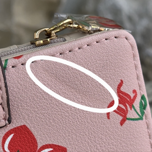 Juicy Couture Pink Cherry Card Holder Wallet - Picture 6 of 7